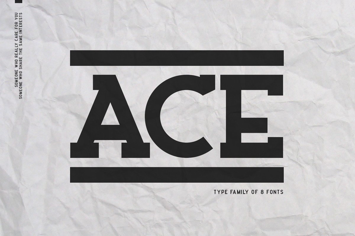 Przykład czcionki Ace Serif